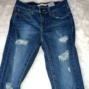 Levi’s super skinny blue jeans